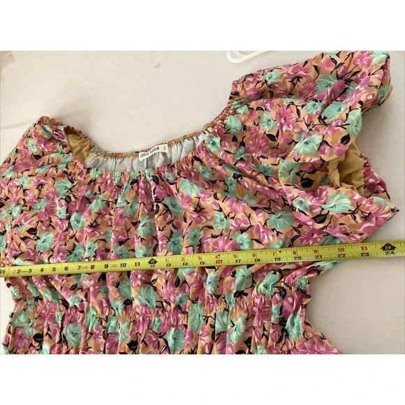 Grace Karin Floral Tiered Maxi Dress 2XL Plus Bubble Sleeve Cottagecore Romantic - Picture 7 of 11